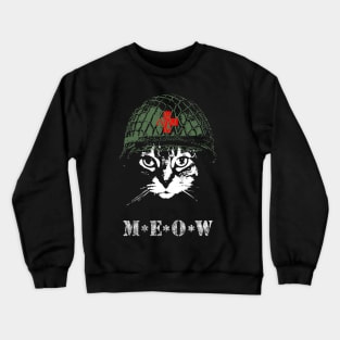 Army Cat Meow Mash Crewneck Sweatshirt